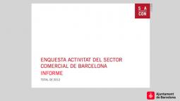 Portada de l'Enquesta d'activitat del sector comercial de Barcelona